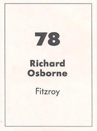1990 Select AFL Stickers #78 Richard Osborne Back